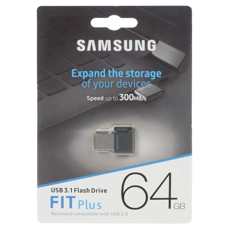 فلش مموری سامسونگ FIT Plus ظرفیت 64 گیگابایت USB 3.1 مقاوم در برابر آب، ضربه، شوک و گرد و غبار