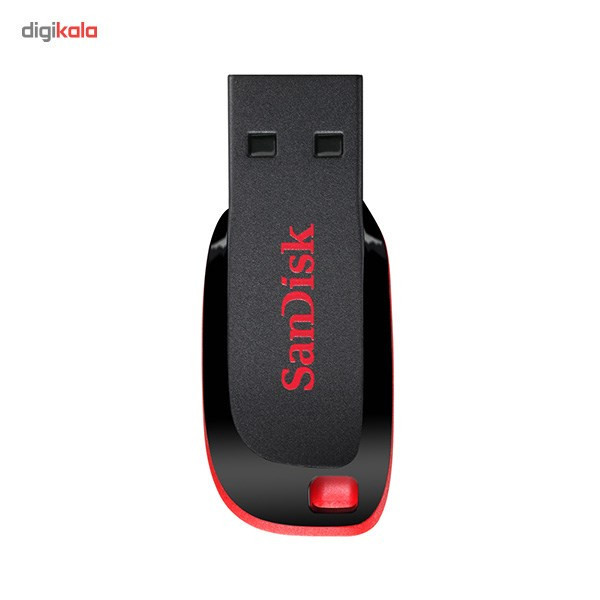 فلش مموری سن دیسک Cruzer Blade CZ50 ظرفیت 32 گیگابایت با رابط USB 2.0، سرعت انتقال 30 مگابایت بر ثانیه، طراحی بدون درپوش و بدنه مات مقاوم در برابر لک و اثر انگشت، دارای شیار اتصال بند و نرمافزار امنیتی