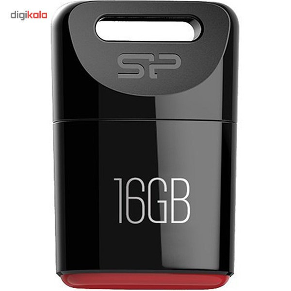فلش مموری سیلیکون پاور مدل Touch T06 ظرفیت 16 گیگابایت، رابط USB2.0، مقاوم در برابر آب، گردوغبار و شوک، ابعاد کوچک و وزن 3.6 گرم، سازگار با ویندوز، مک و لینوکس