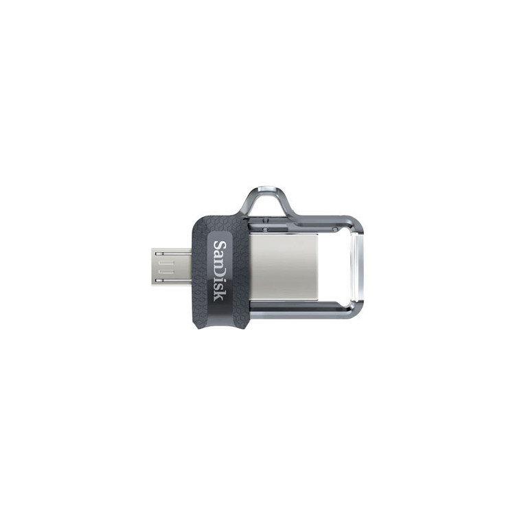 فلش مموری سن دیسک مدل Ultra Dual Drive m3.0 ظرفیت 64 گیگابایت با دو رابط USB Type-A و USB Type-C، سرعت انتقال 130 مگابایت بر ثانیه، استاندارد USB 3.2 Gen1، مناسب انتقال سریع و ایمن فایل بین دستگاههای هوشمند