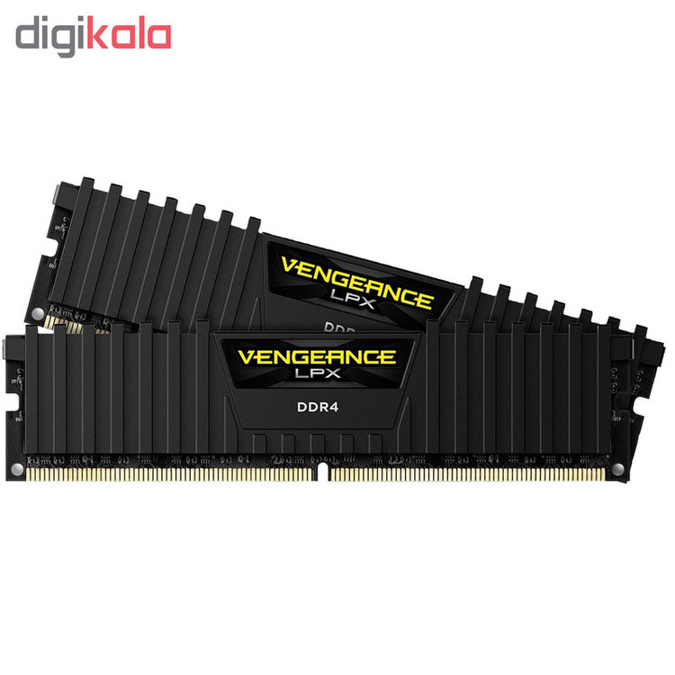 رم دسکتاپ کورسیر مدل Vengeance LPX DDR4 دو کاناله 32 گیگابایت 3200 مگاهرتز CL16 با هیتسینک آلومینیومی و پشتیبانی از XMP 2.0 برای اورکلاکینگ پایدار و خنککنندگی بهینه