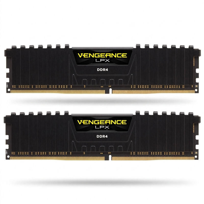 رم دسکتاپ کورسیر مدل Vengeance LPX DDR4 دو کاناله 32 گیگابایت 3200 مگاهرتز CL16 با هیتسینک آلومینیومی و پشتیبانی از XMP 2.0 برای اورکلاکینگ پایدار و خنک‌کنندگی بهینه