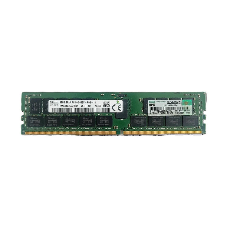 رم سرور DDR4 اس کی هاینیکس 32 گیگابایت، فرکانس 2666 مگاهرتز، تایمینگ 19، یک ماژول RDIMM، دو کاناله، مدل 840758-091 HPE DDR4 32GB