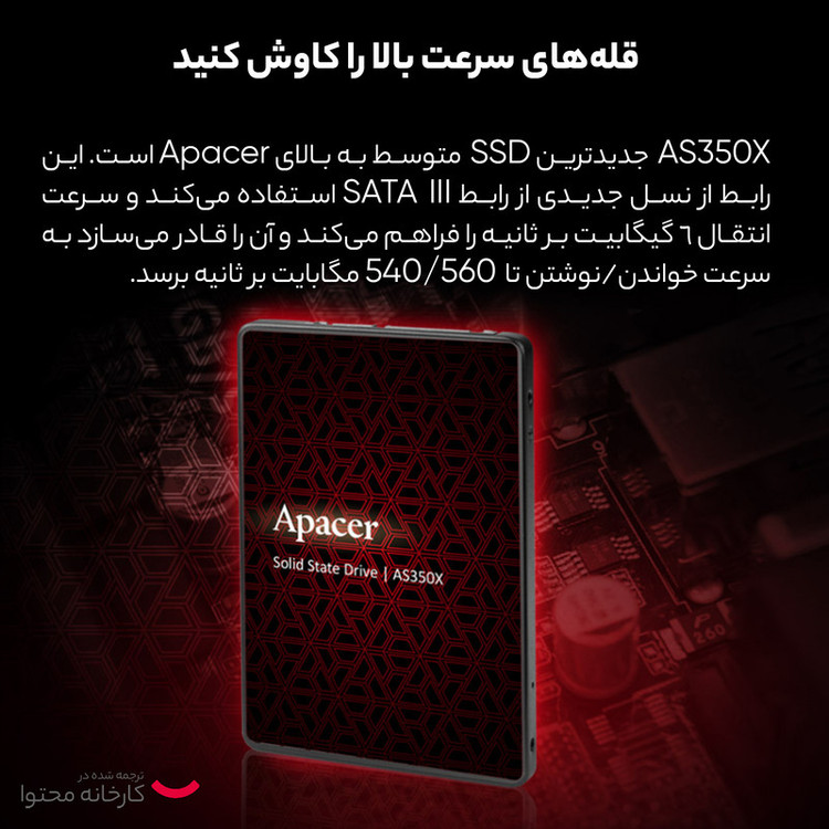اس اس دی اینترنال SATA III اپیسر مدل AS350X ظرفیت 1 ترابایت