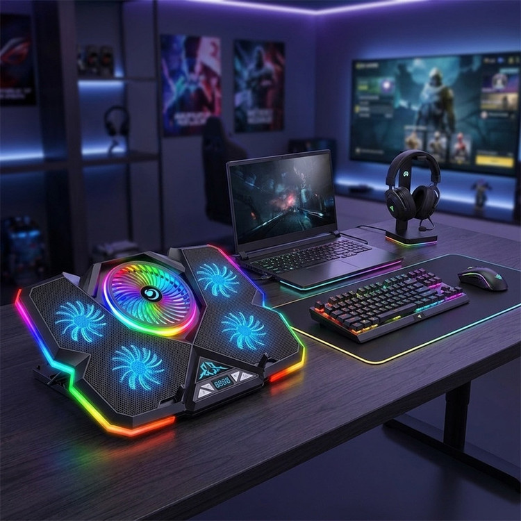 پایه خنک کننده لپ تاپ کول کلد مدل K44-RGB