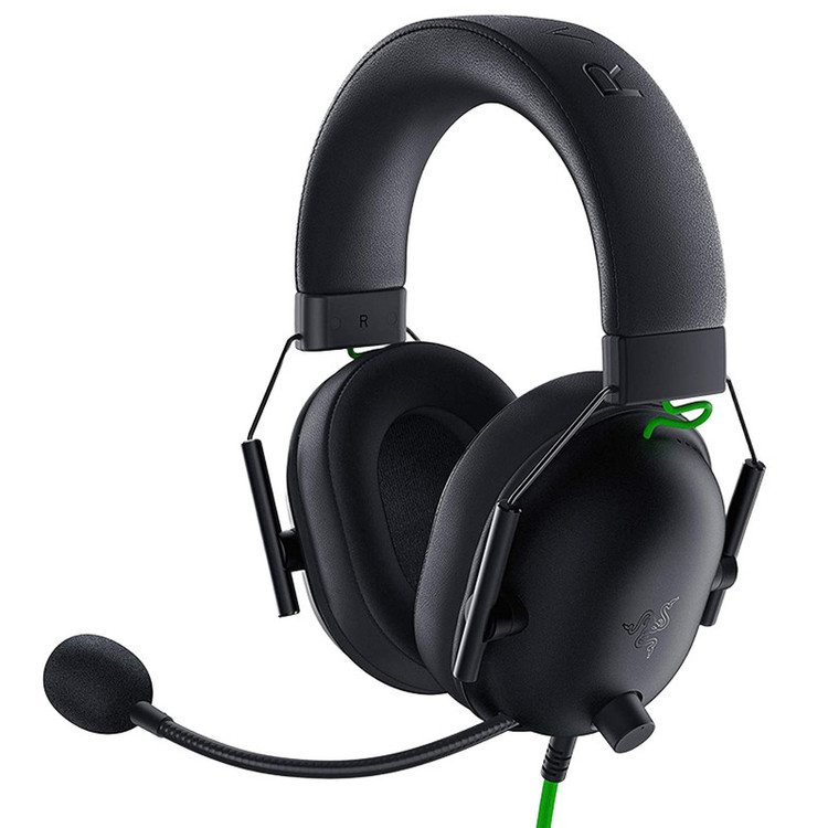 هدست گیمینگ ریزر مدل BlackShark V2 X با نویز کنسلینگ بدنه و نویز کنسلینگ میکروفون (ENC)، اتصال از طریق جک 3.5 میلیمتری، دارای صدای فراگیر 7.1 کاناله، دارای تکنولوژی صدای 360 درجه