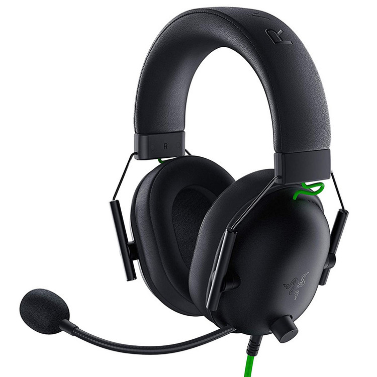 هدست گیمینگ ریزر مدل BlackShark V2 X با نویز کنسلینگ بدنه و نویز کنسلینگ میکروفون (ENC)، اتصال از طریق جک 3.5 میلیمتری، دارای صدای فراگیر 7.1 کاناله، دارای تکنولوژی صدای 360 درجه