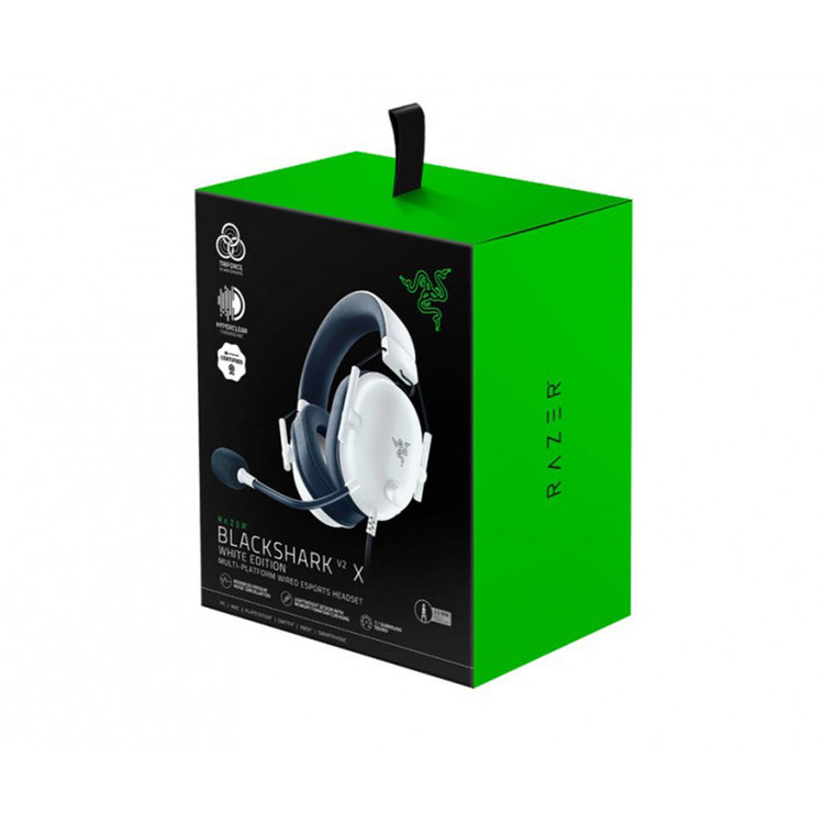 هدست گیمینگ ریزر مدل BlackShark V2 X با نویز کنسلینگ بدنه و نویز کنسلینگ میکروفون (ENC)، اتصال از طریق جک 3.5 میلیمتری، دارای صدای فراگیر 7.1 کاناله، دارای تکنولوژی صدای 360 درجه
