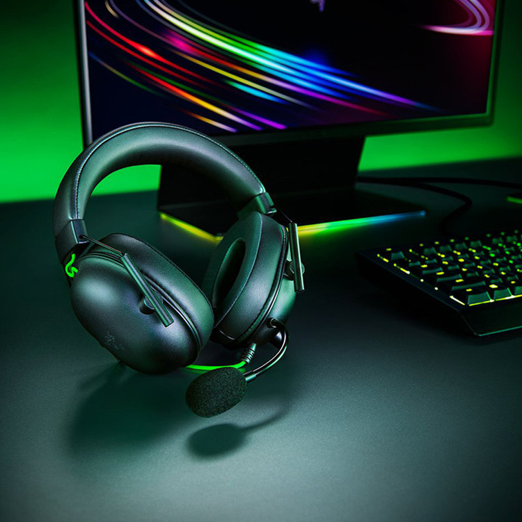 هدست گیمینگ ریزر مدل BlackShark V2 X با نویز کنسلینگ بدنه و نویز کنسلینگ میکروفون (ENC)، اتصال از طریق جک 3.5 میلیمتری، دارای صدای فراگیر 7.1 کاناله، دارای تکنولوژی صدای 360 درجه