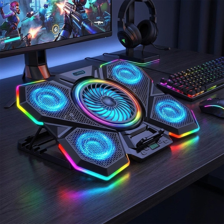 پایه خنک کننده لپ تاپ کول کلد مدل F13 RGB