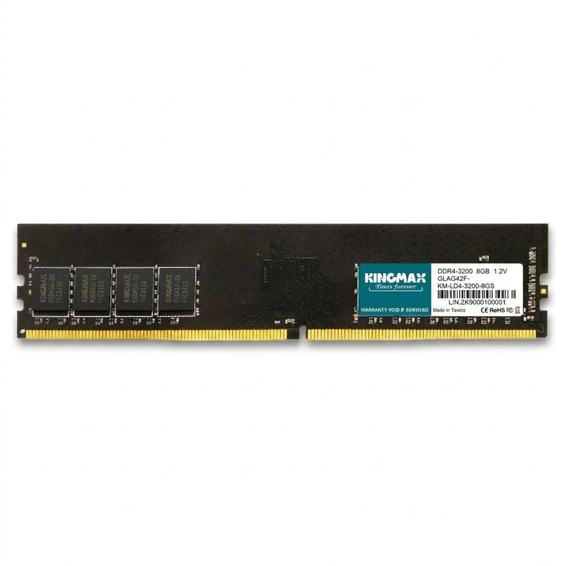 رم دسکتاپ 8 گیگابایت DDR4 کینگ مکس مدل GLOG42F-18KIK5-GJN با فرکانس 3200 مگاهرتز، تایمینگ CL22 و ماژول U-DIMM