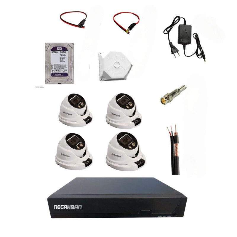 پکیج دوربین مداربسته 4 عدد دام مدل DN-842-X33