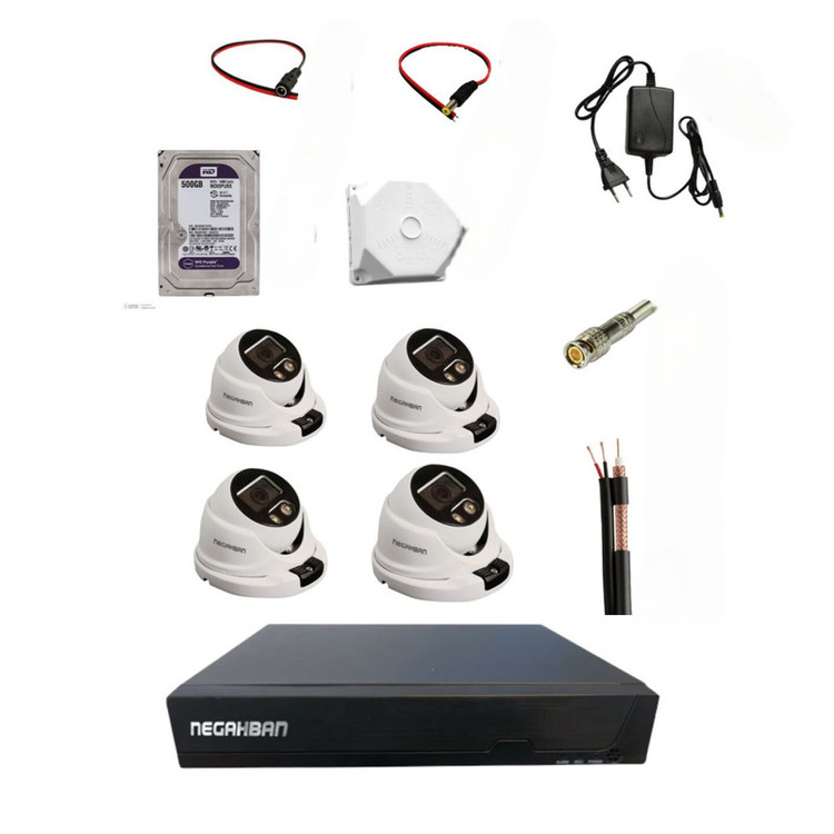 پکیج دوربین مداربسته 4 عدد دام مدل DN-842-X33