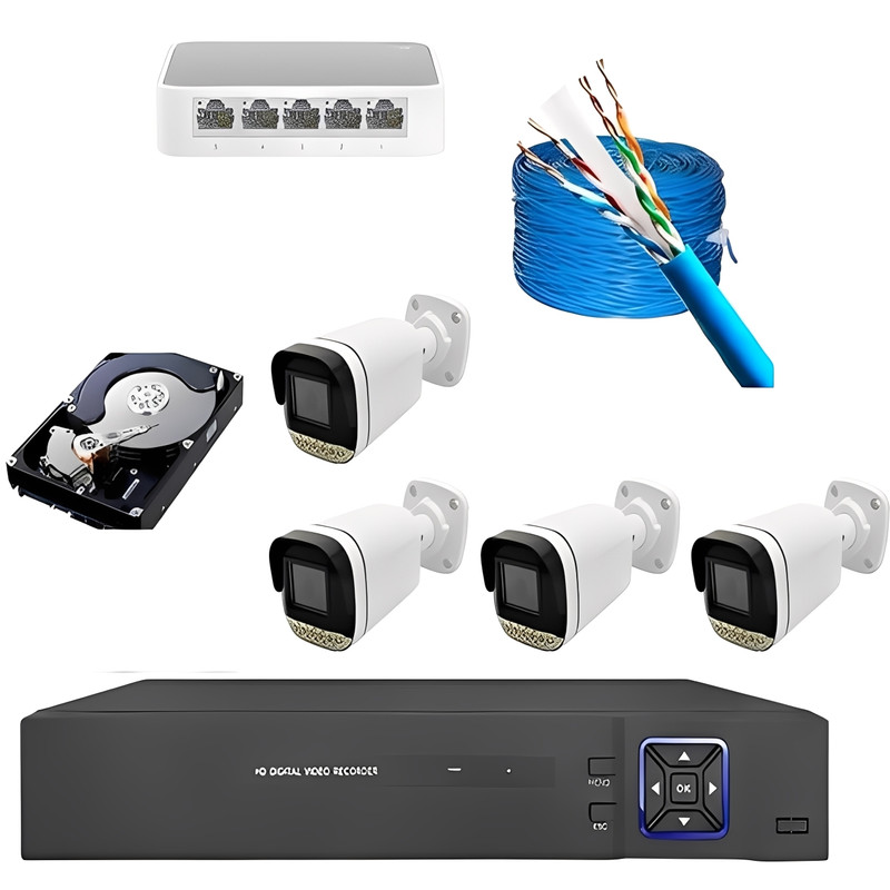سیستم امنیتی 4 دوربین تحت شبکه مدل ip-04