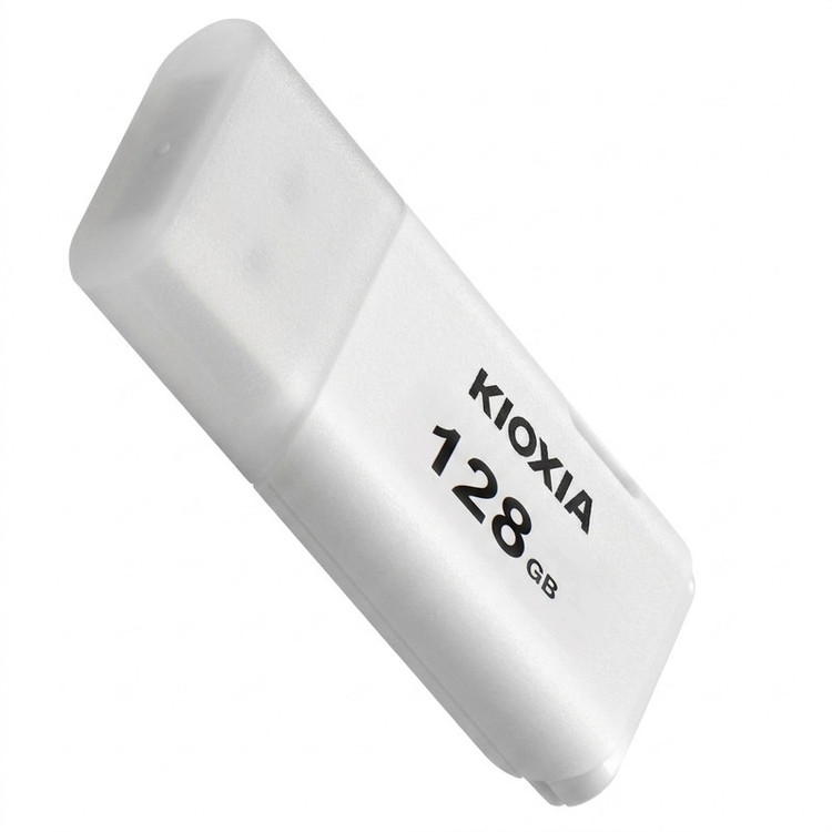 فلش مموری کیوکسیا مدل U202 ظرفیت 128 گیگابایت درپوشدار با رابط USB 2.0 و سرعت انتقال 30 مگابایت بر ثانیه، سازگار با کامپیوتر، لپتاپ، موبایل، تبلت و تلویزیون