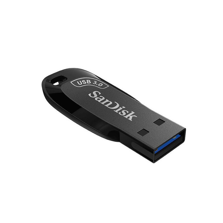فلش مموری سن دیسک مدل ULTRA SHIFT CZ410 ظرفیت 32 گیگابایت، رابط USB 3.1 با سرعت خواندن 100 مگابایت بر ثانیه، مناسب ضبط خودرو و تلویزیون، دارای نرمافزار امنیتی SanDisk SecureAccess و بازیابی فایل RESCUEPRO DELUXE