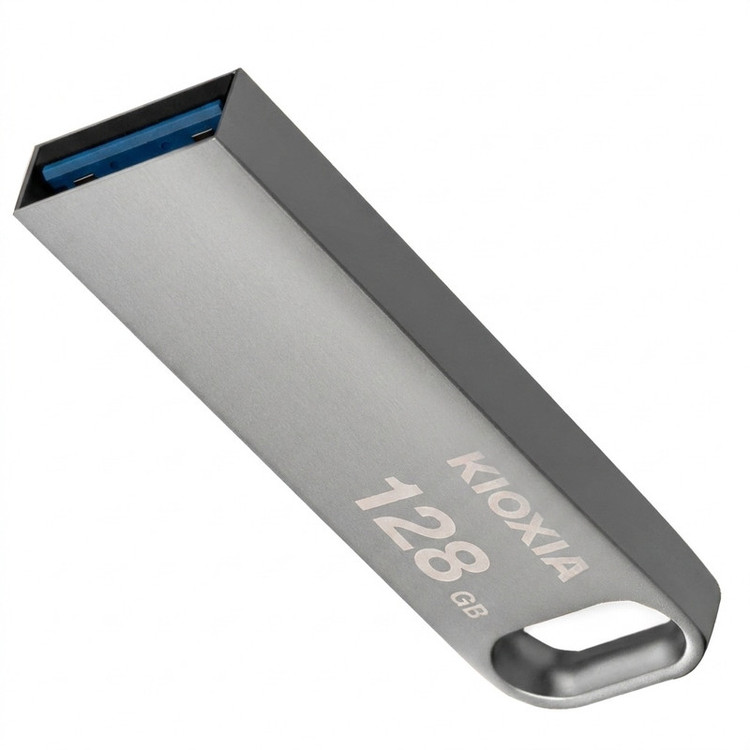 فلشمموری 128 گیگابایت کیوکسیا مدل U366 با بدنه فلزی، رابط USB 3.2، سرعت انتقال 200 مگابایت بر ثانیه، مقاوم در برابر ضربه و قابلیت اتصال به بند کلید