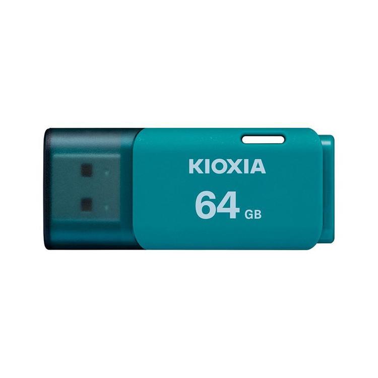 فلش مموری کیوکسیا مدل U202 ظرفیت 64 گیگابایت با رابط USB 2.0، بدنه پلاستیکی مقاوم، درپوشدار، سازگار با کامپیوتر، لپتاپ، گوشی، تبلت و تلویزیون، پشتیبانی از Windows 11 و macOS نسخه 12 تا 15