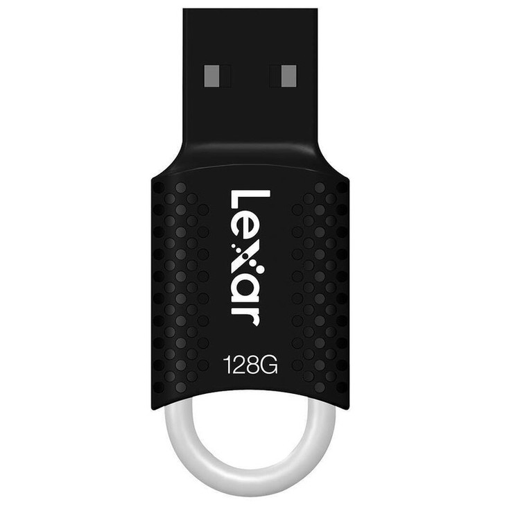 فلش مموری لکسار مدل V40 ظرفیت 128 گیگابایت با رابط USB 2.0، مقاوم در برابر ضربه و گرد و غبار