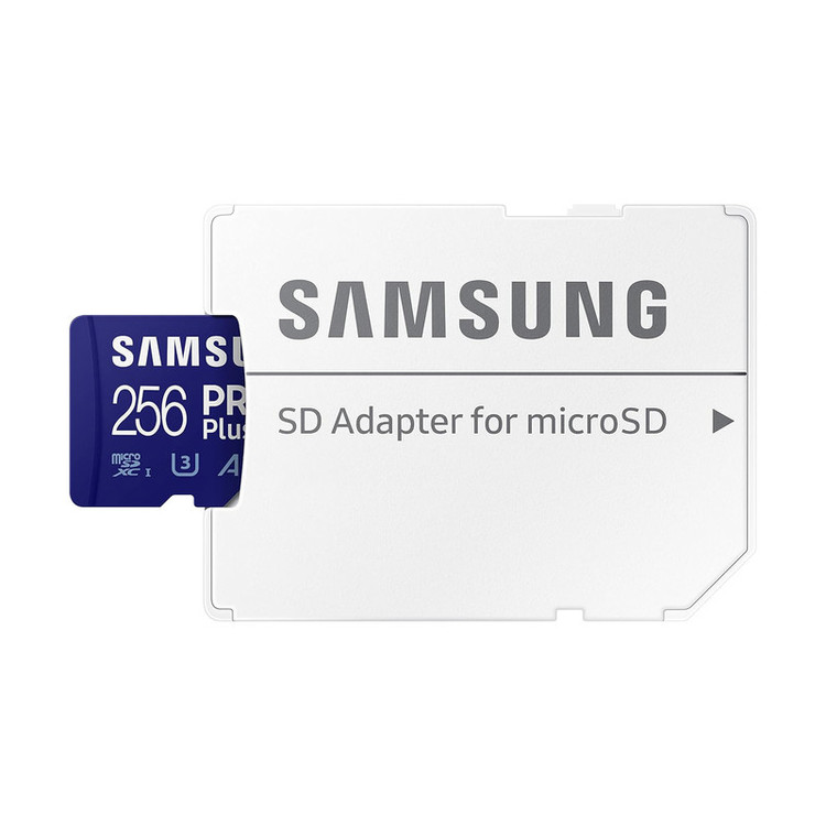 کارت حافظه MicroSDXC سامسونگ مدل Samsung PRO PLUS UHS-I U3 A2 V30 ظرفیت 256 گیگابایت به همراه آداپتور SD