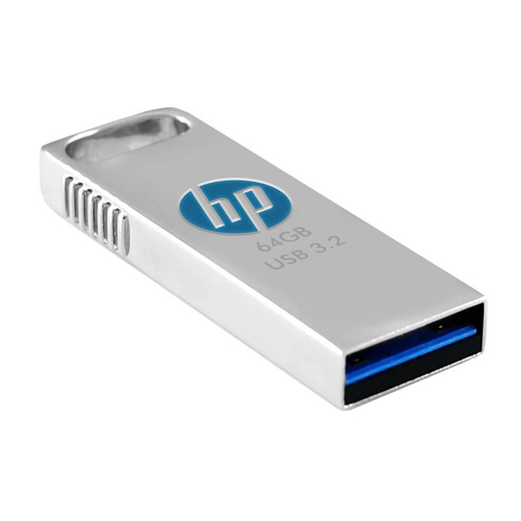 فلش مموری 64 گیگابایت اچپی مدل X306W با رابط USB سهنقطهدو، سرعت خواندن 120 مگابایت بر ثانیه و بدنه استیل