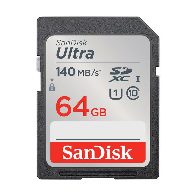 کارت حافظه SDXC سن دیسک مدل Ultra کلاس 10 استاندارد UHS-I U1 سرعت 140MBps ظرفیت 64 گیگابایت