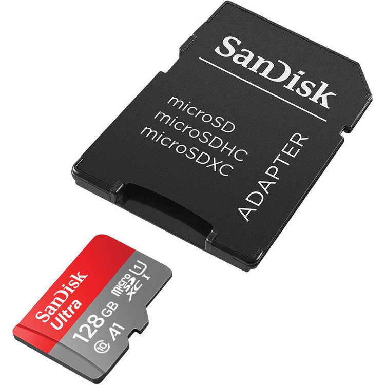کارت حافظه Micro SDXC سن دیسک UHS-i Class 10 همراه با آداپتور SD ظرفیت 128GB