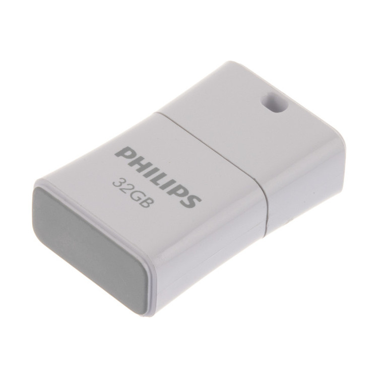 فلش مموری فیلیپس سری Picco مدل FM32FD85B ظرفیت 32 گیگابایت با رابط USB 2.0، درپوش محافظ و بند قابل جداشدن