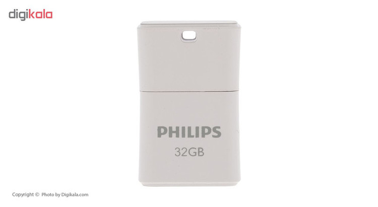 فلش مموری فیلیپس سری Picco مدل FM32FD85B ظرفیت 32 گیگابایت با رابط USB 2.0، درپوش محافظ و بند قابل جداشدن