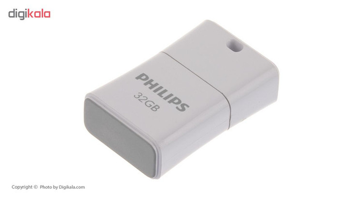 فلش مموری فیلیپس سری Picco مدل FM32FD85B ظرفیت 32 گیگابایت با رابط USB 2.0، درپوش محافظ و بند قابل جداشدن