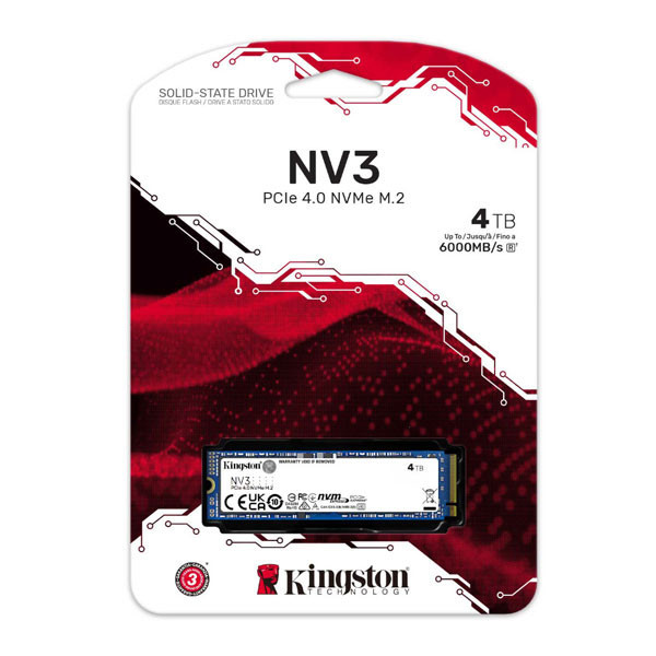 اس اس دی اینترنال PCIe Gen4 x4 کینگستون مدل SNV3S ظرفیت 4 ترابایت