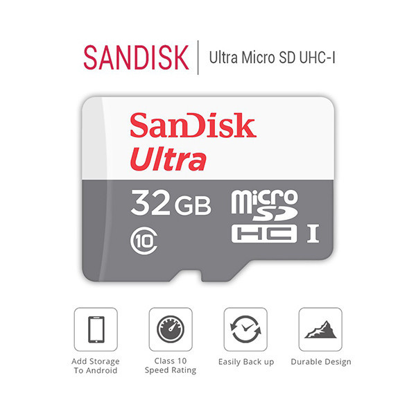کارت حافظه microSDHC مدل Ultra کلاس 10 استاندارد UHS-I سرعت 100MBps ظرفیت 32 گیگابایت