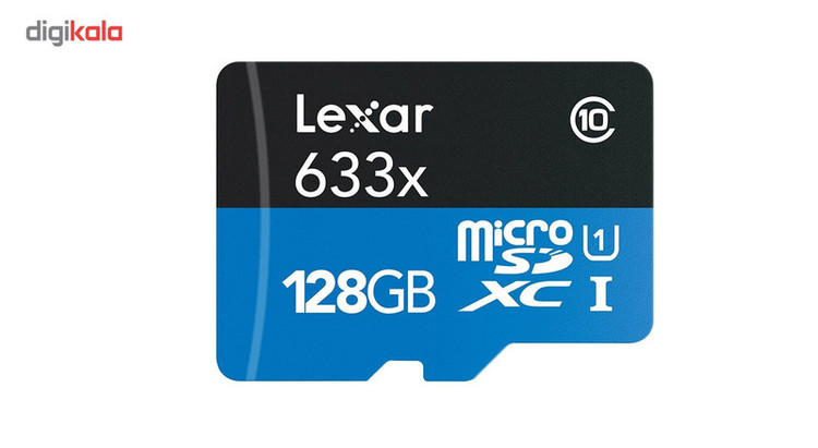 کارت حافظه microSDXC لکسار مدل High-Performance کلاس 10 استاندارد UHS-I U1 سرعت 95MBps 633X همراه با آداپتور SD ظرفیت 128 گیگابایت