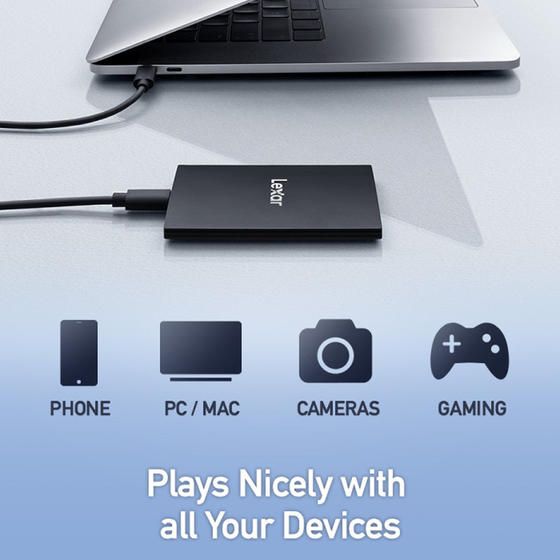 اس اس دی اکسترنال لکسار مدل SL500 ظرفیت 2 ترابایت رابط USB 3.2 Gen2