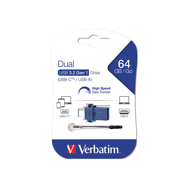 فلش مموری ورباتیم مدل Dual ظرفیت 64 گیگابایت