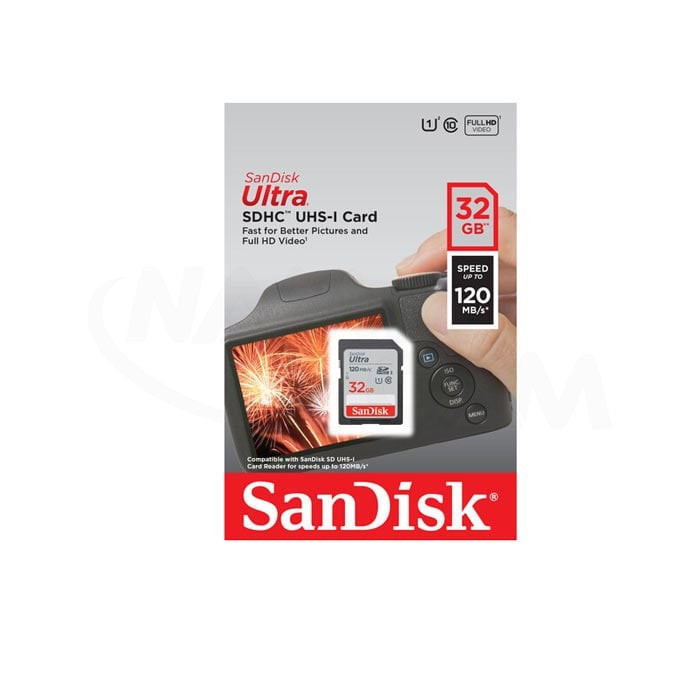 کارت حافظه SDXC مدل Ultra کلاس 10 استاندارد UHS-I U1 سرعت 120MBps ظرفیت 32 گیگابایت