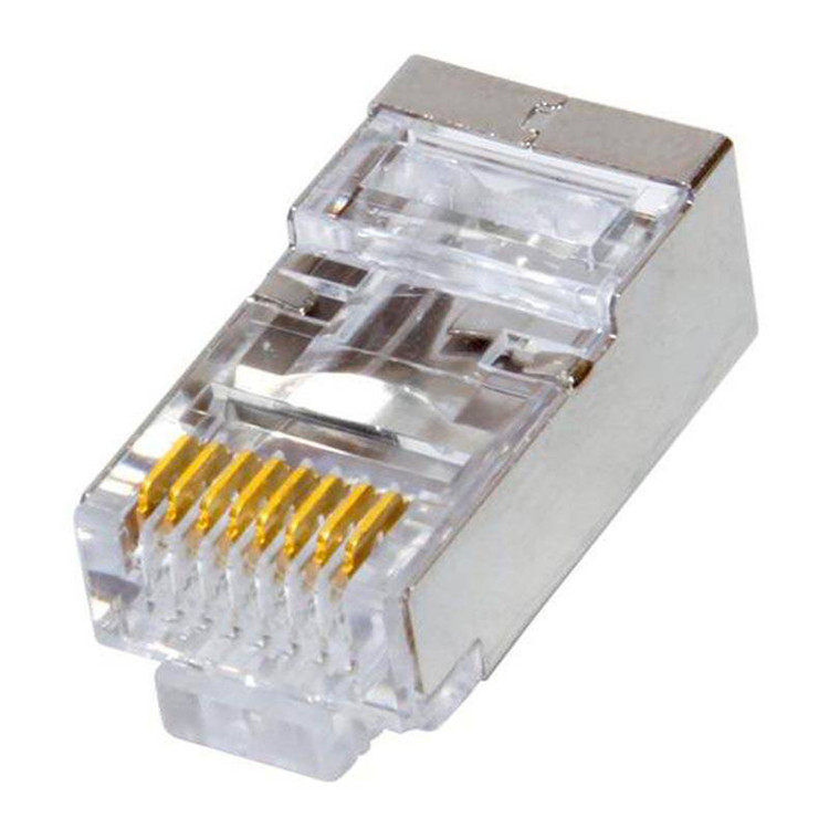سوکت شبکه CAT6 امپ مدل STP بسته 100 عددی