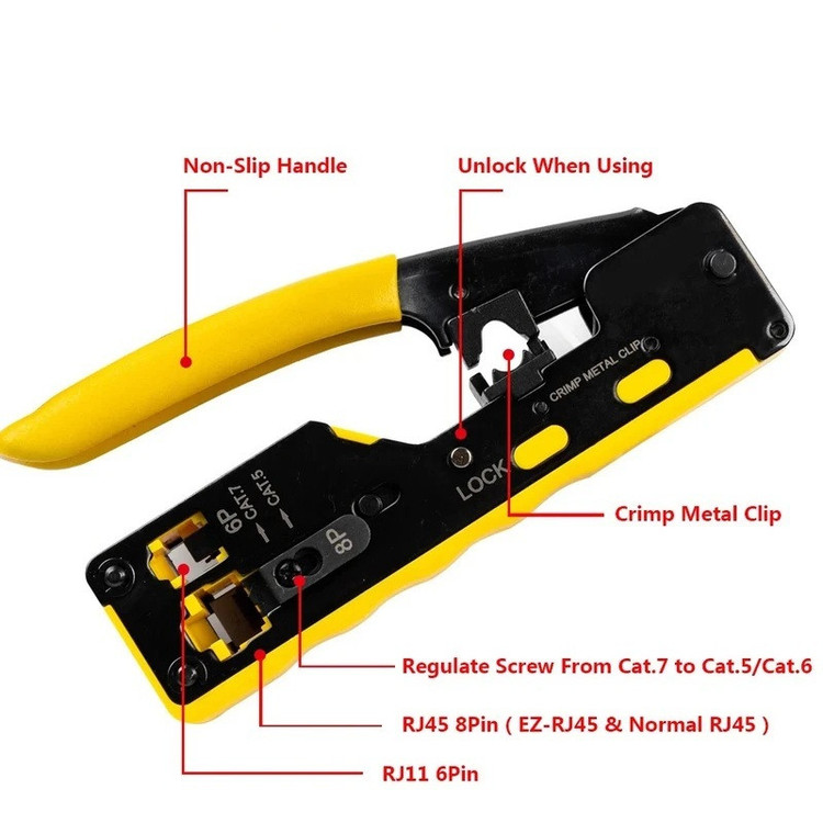 آچار سوکت زن دی نت شبکه مدل OPEN END CAT-7