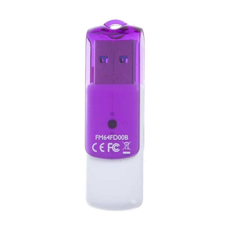 فلش مموری 64 گیگابایت فیلیپس مدل Vivid با رابط USB دو، مقاوم در برابر ضربه و گردوغبار، دارای درپوش چرخشی و شیار اتصال بند