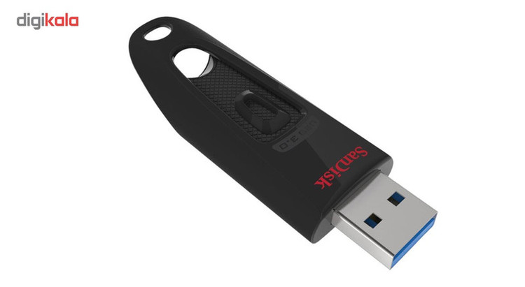 فلش مموری سن دیسک مدل CZ48 ظرفیت 64 گیگابایت با رابط USB 3.0، طراحی کشویی بدون درپوش، سرعت خواندن تا 100 مگابایت بر ثانیه و قابلیت رمزنگاری
